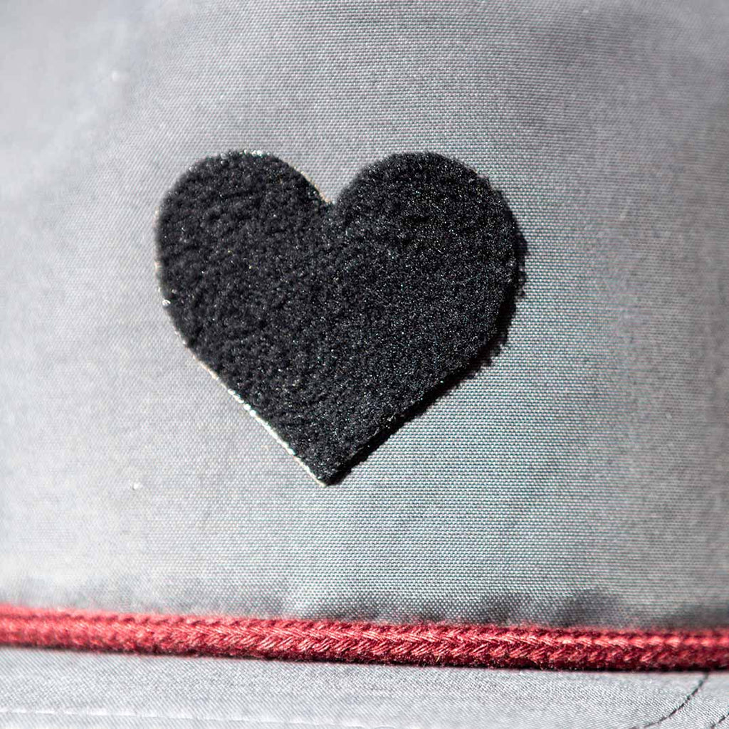 BLACK POLY FLEECE SMALL HEART