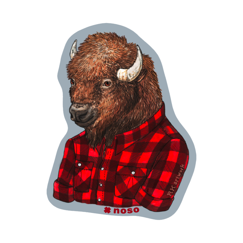 BISON BUFFALO PLAID by Rachel Kozlowski