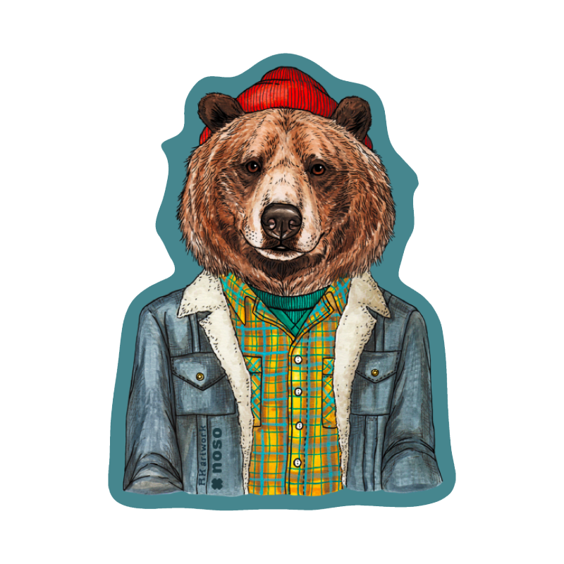 MR GRIZZLY BEAR by Rachel Kozlowski