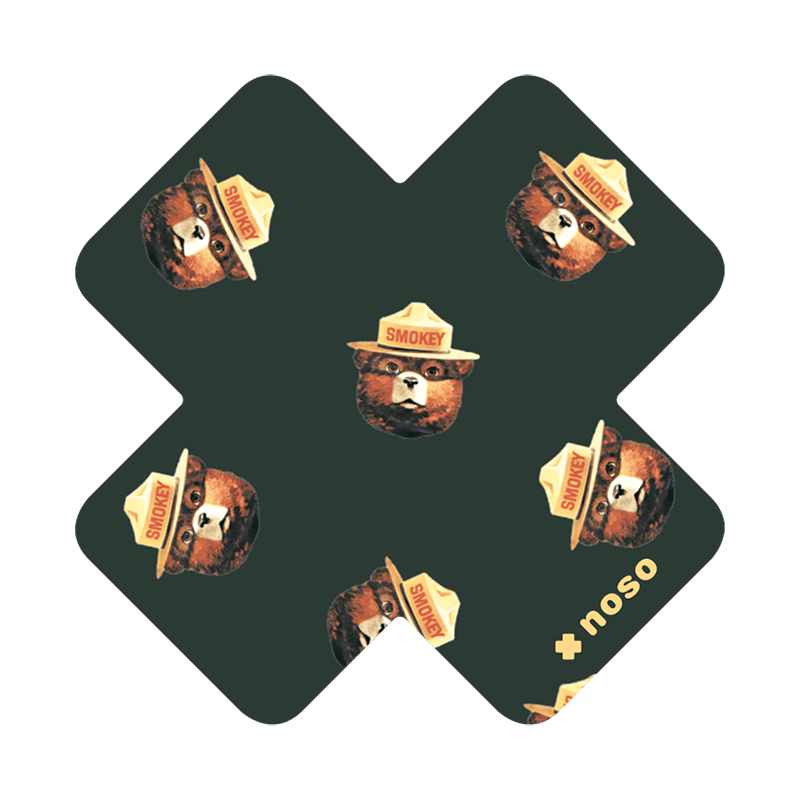 Smokey Bear Head X Pattern Patch