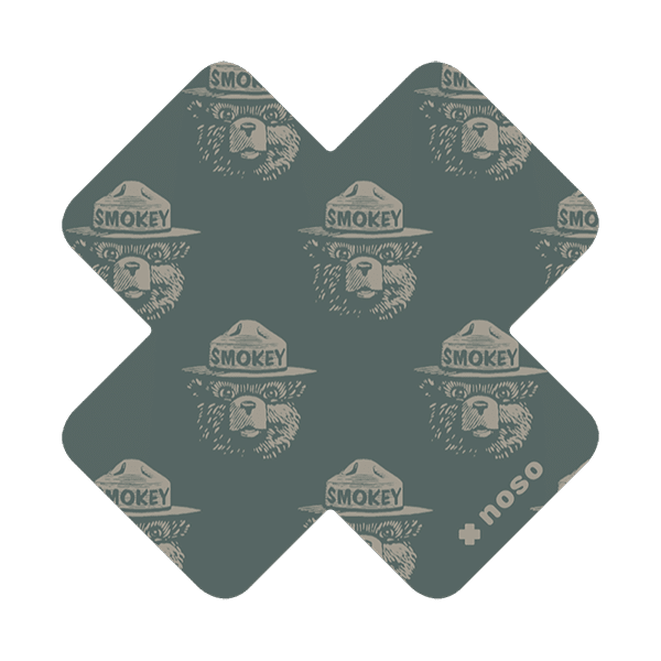 Smokey Bear Woodblock Patch X shape