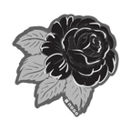 BLACK ROSE GRAY LEAVES