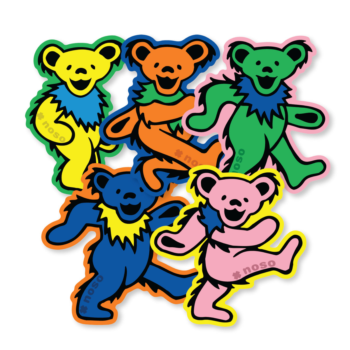 DANCING BEARS 5-PACK Grateful Dead x NoSo