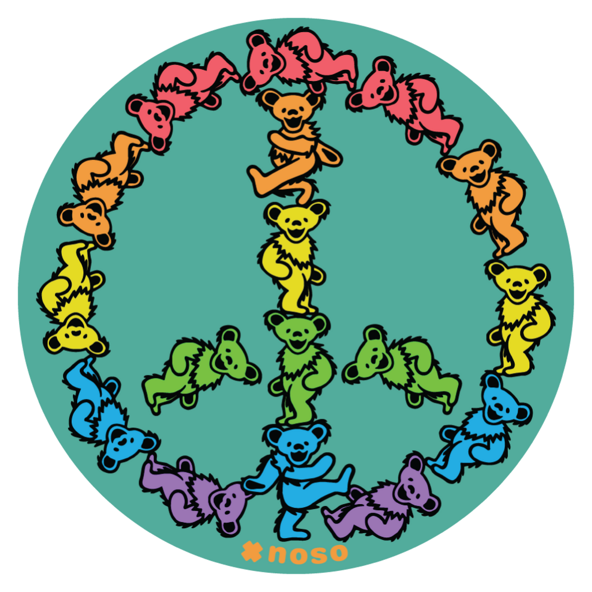 PEACE DANCING BEARS Grateful Dead x NoSo