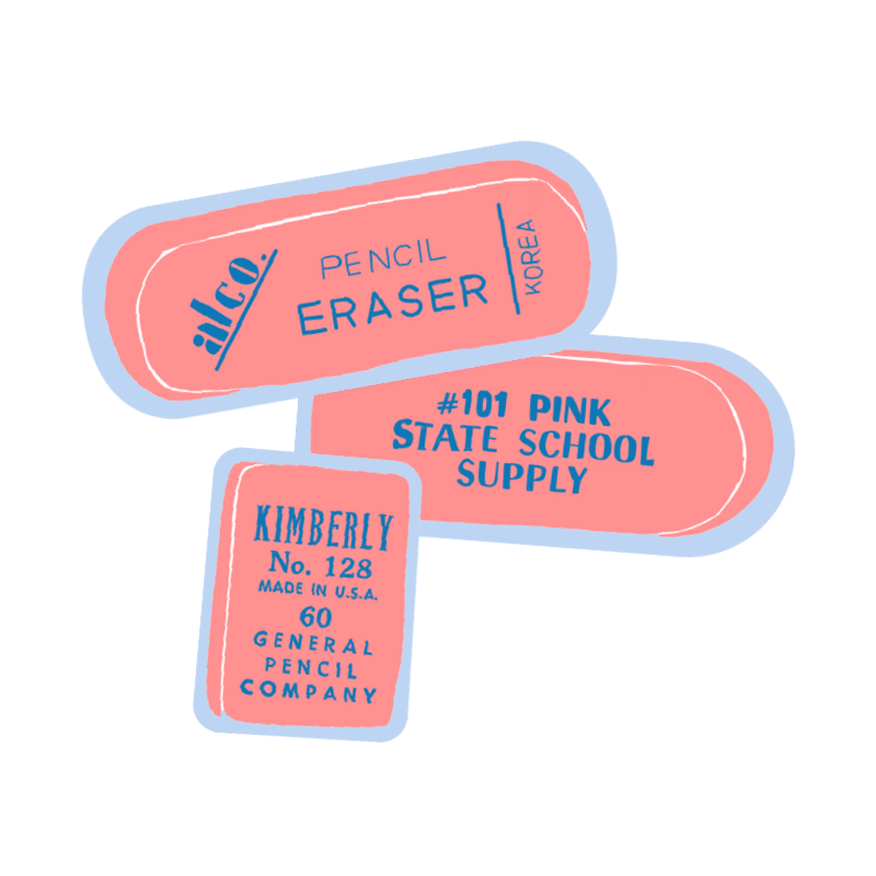 THREE ERASERS by Lisa Congdon