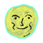 YELLOW MOON FACE by Nathalie Leté