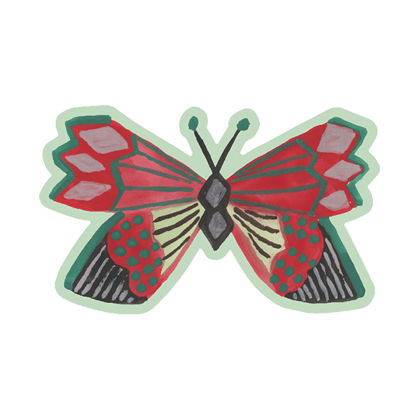 Red Butterfly patch