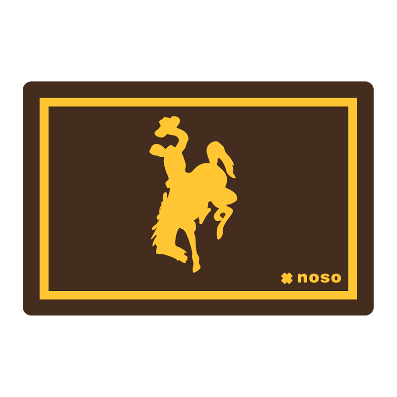 WYOMING BUCKING HORSE BROWN
