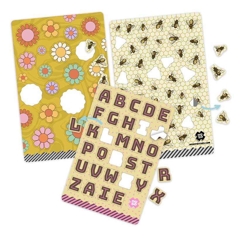 YELLOW DAISIES & BUMBLE BEES PATCH SET