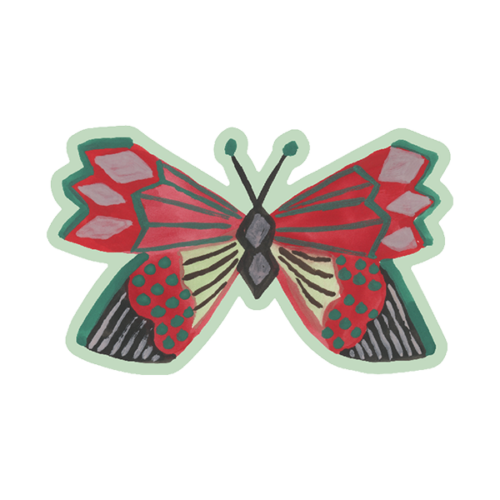 Red Butterfly patch